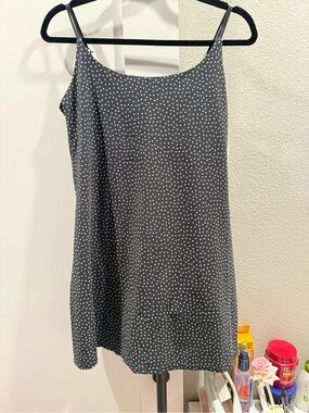 Abercrombie & Fitch Gray Polka Dot Spaghetti Strap Cami